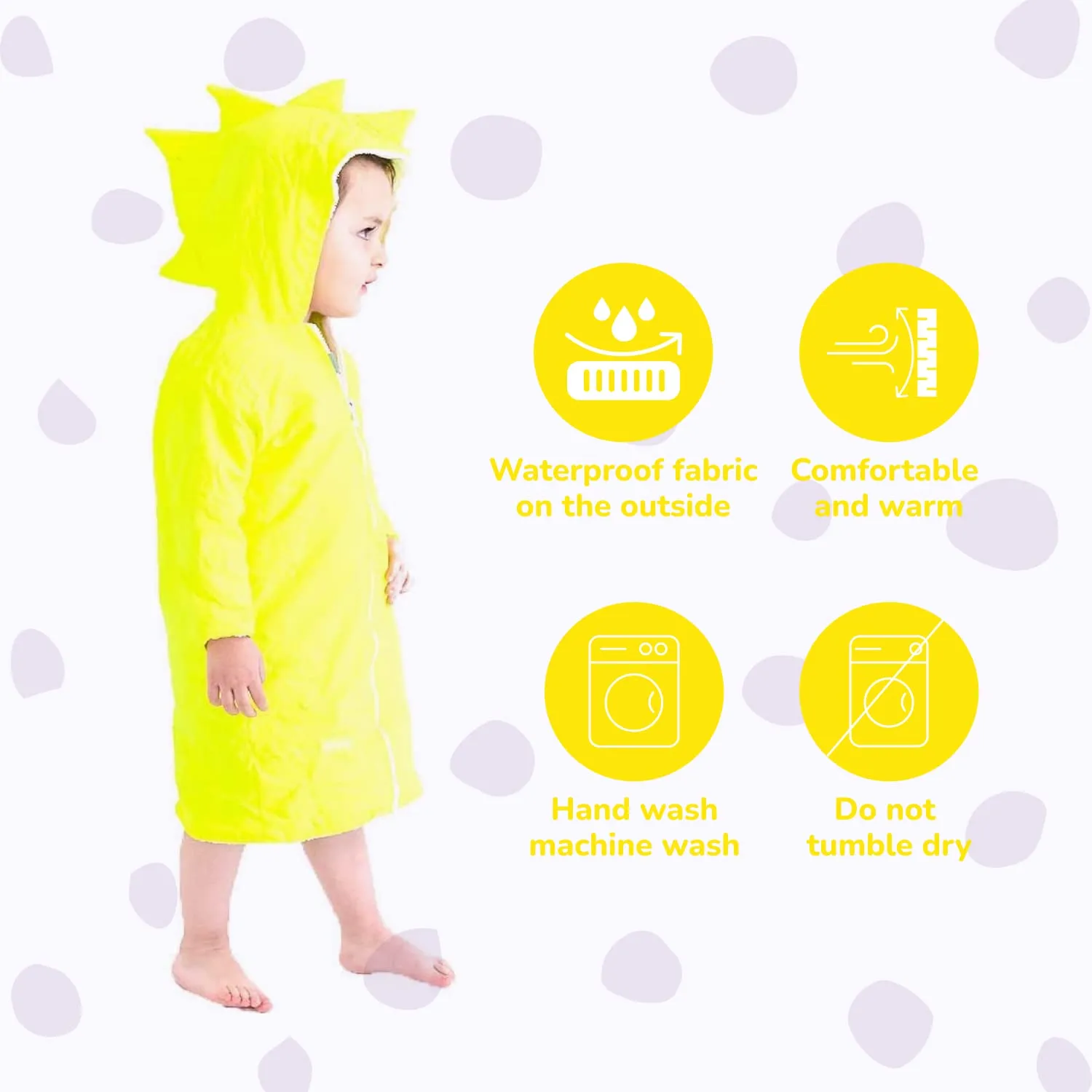 Masho Dinosaur Hooded Bath Towel Robe for Kids Swim Cover Up Sizes 2 to 12