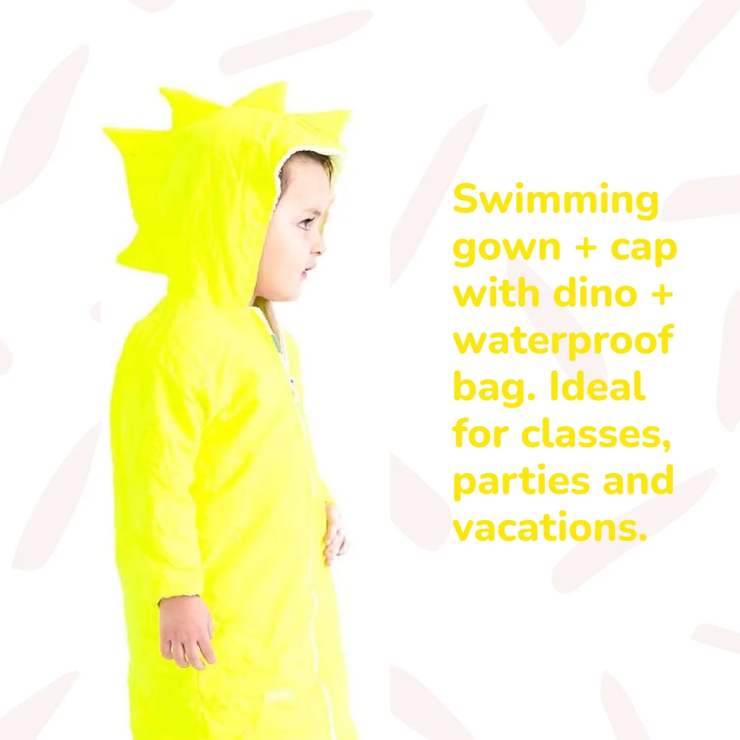 Masho Dinosaur Hooded Bath Towel Robe for Kids Swim Cover Up Sizes 2 to 12