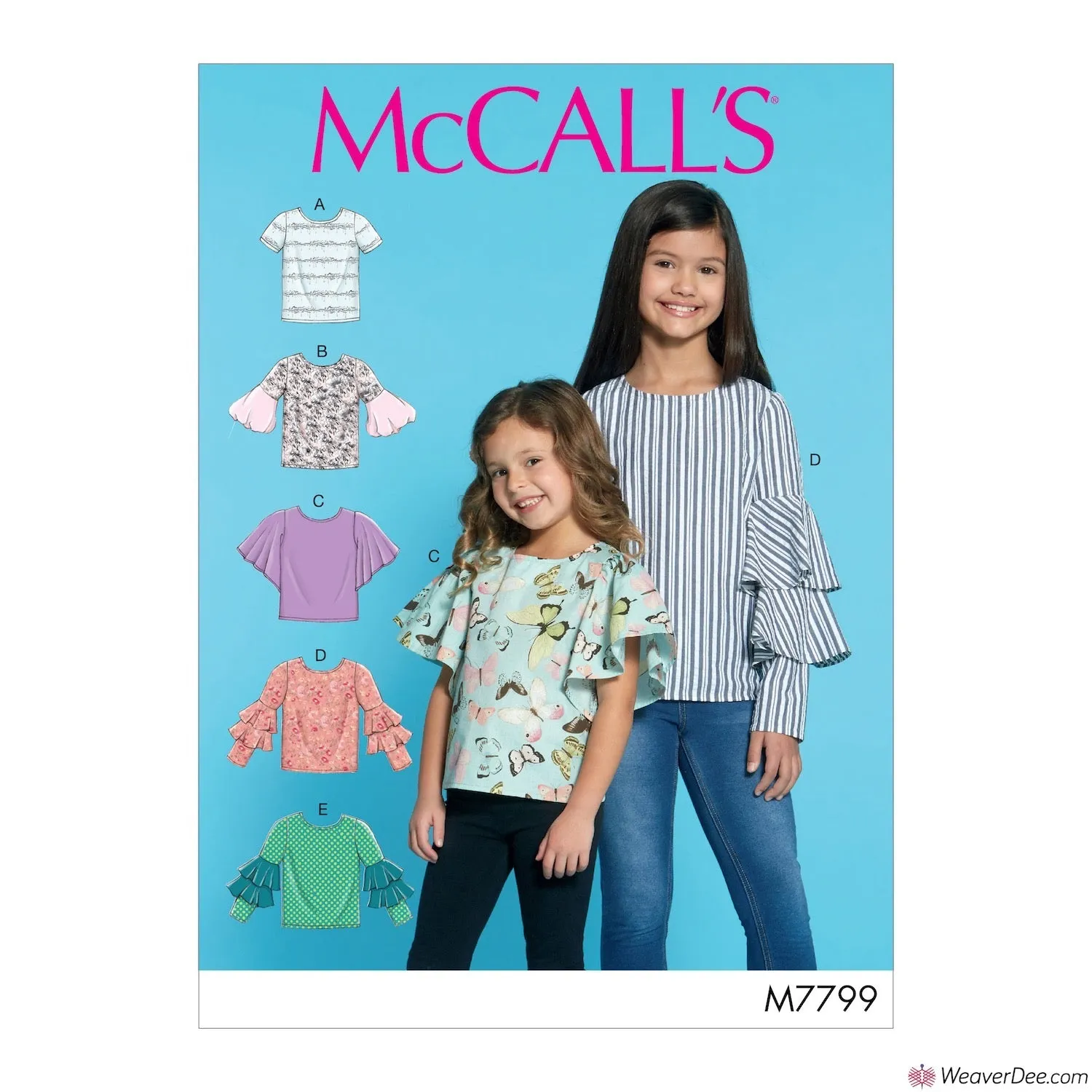 McCall's Pattern M7799 Children's/Girls' Tops