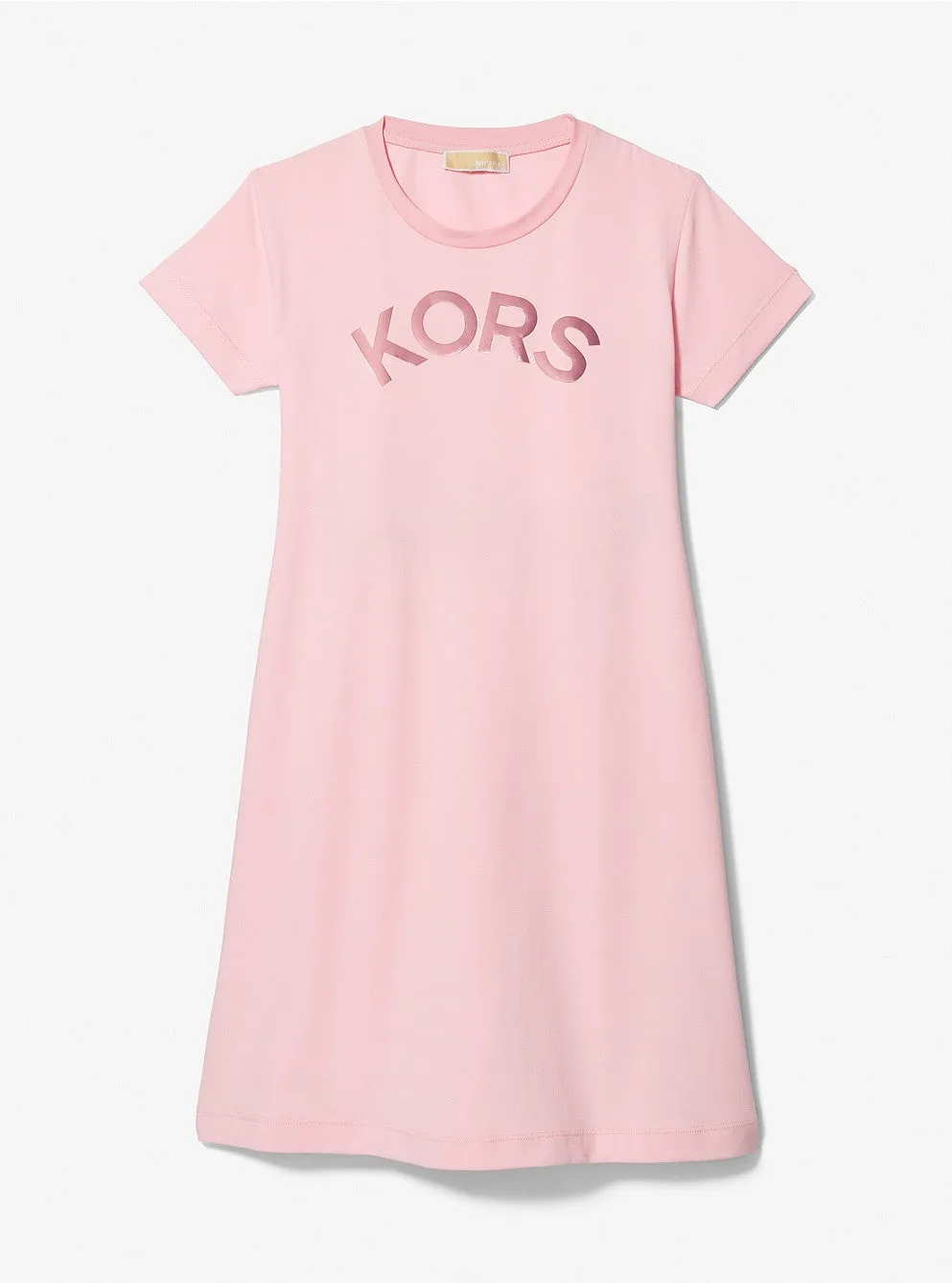 Michael Kors Kids Stretch Cotton Logo T-shirt Dress, Pink