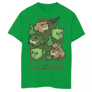 Minecraft Wild Frogs tadpole t-shirt for boys 8-20 years old Minecraft