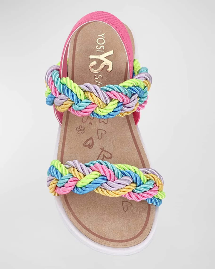 Miss Bradie Girls' Woven Faux Leather Sandals for babies/toddlers/children Yosi Samra