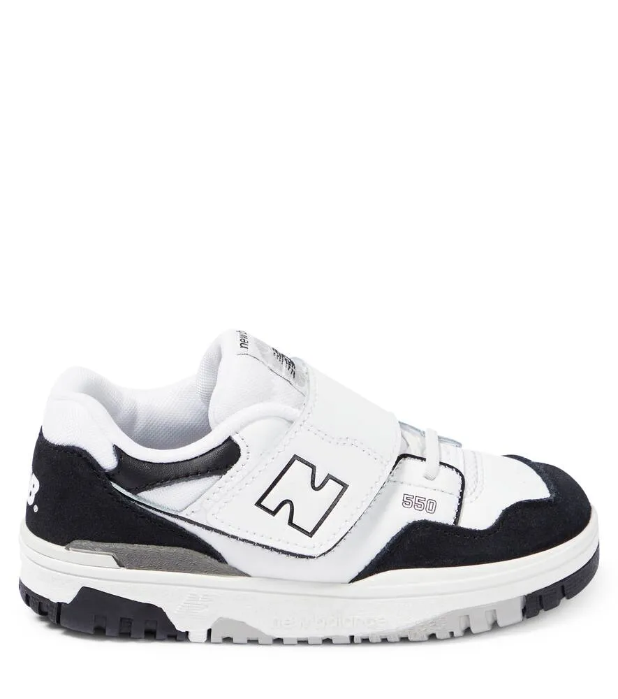 New Balance 550 Bungee Lace Faux Leather Sneaker, White