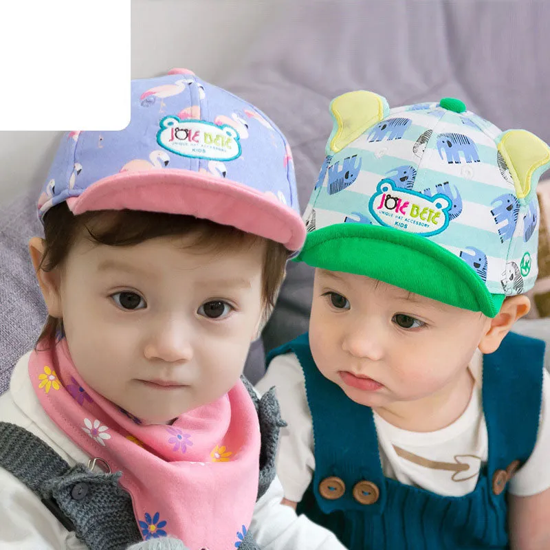 New Spring Fashionable Children's Soft Brim Personalized Peaked Hat Boys and Girls Flip-Brim Hat