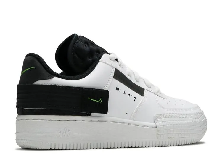 Nike AIR FORCE 1 TYPE GS 'WHITE BLACK VOLT', white