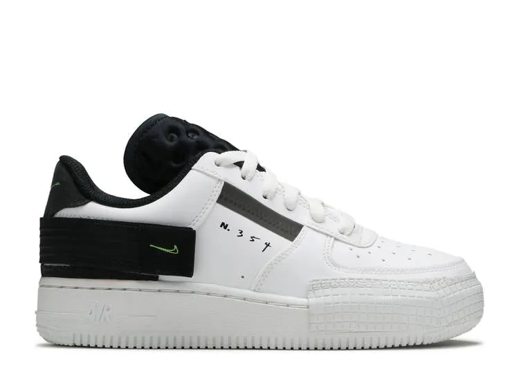 Nike AIR FORCE 1 TYPE GS 'WHITE BLACK VOLT', white