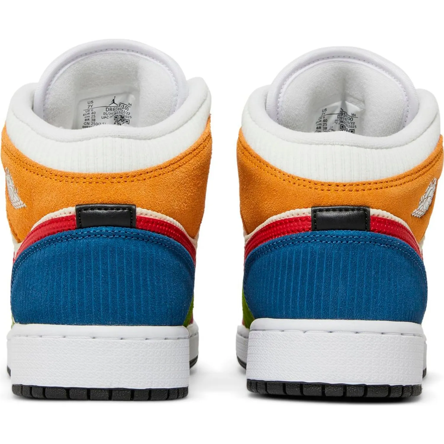 Nike Air Jordan 1 Mid SE GS sneakers, multicolor