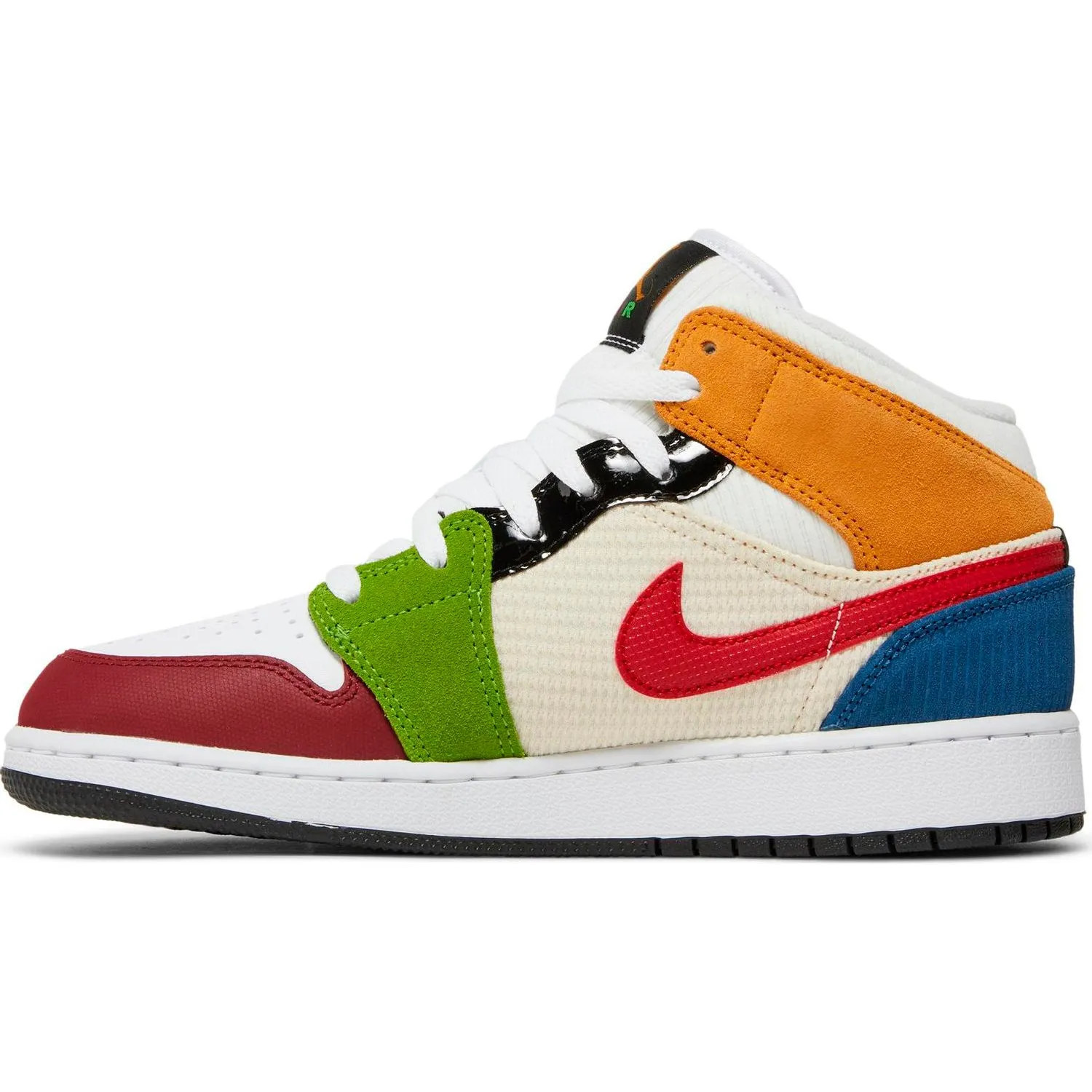 Nike Air Jordan 1 Mid SE GS sneakers, multicolor