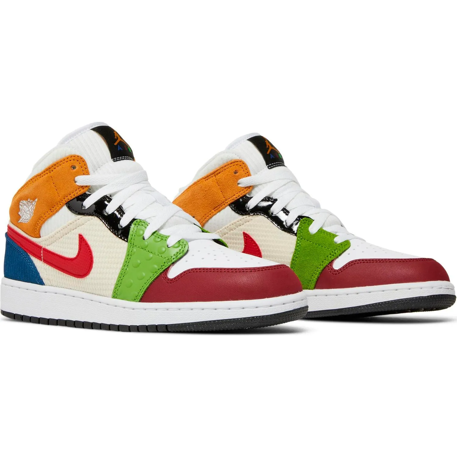 Nike Air Jordan 1 Mid SE GS sneakers, multicolor