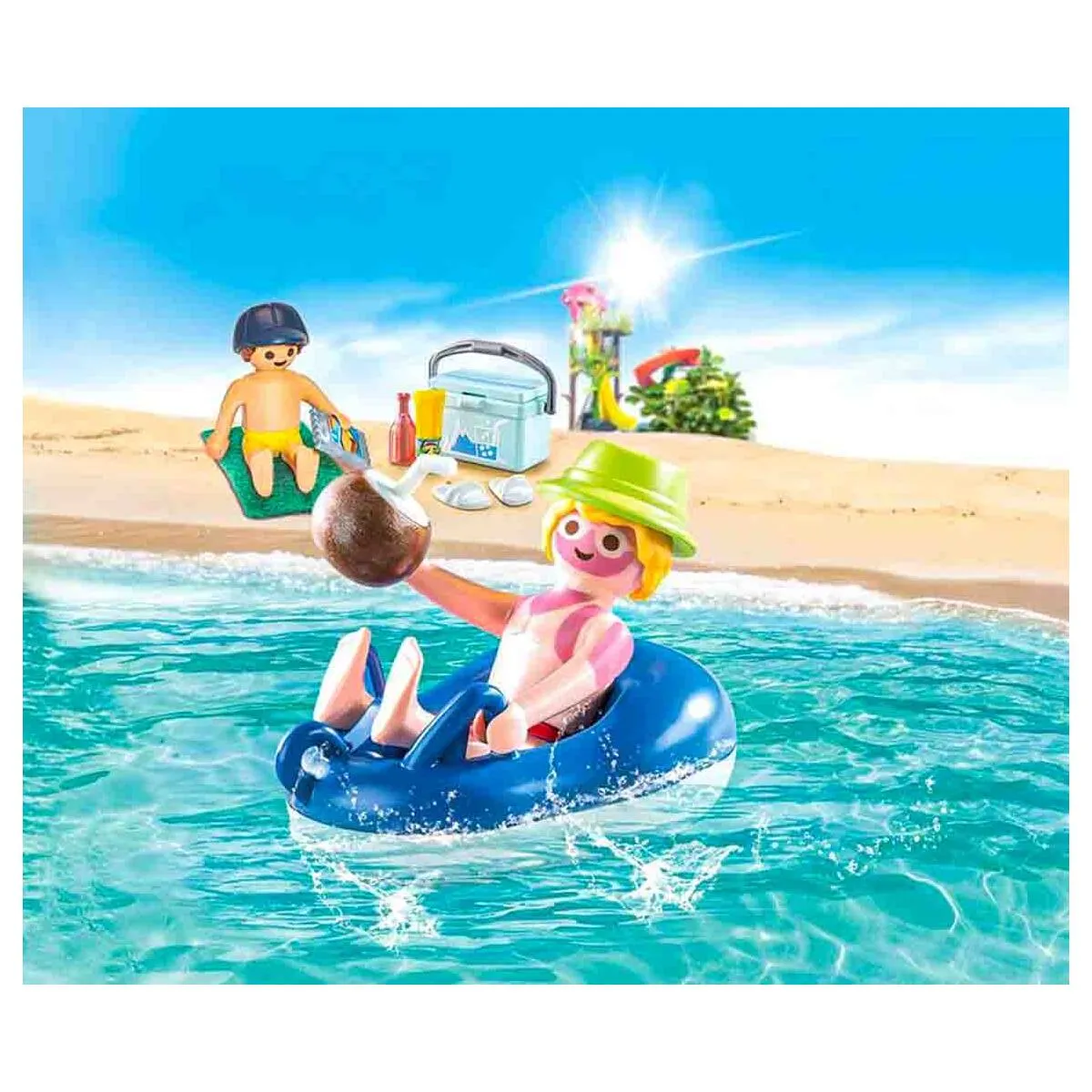 Playmobil Family Fun Aqua Park Sunburnt Swimmer Playset