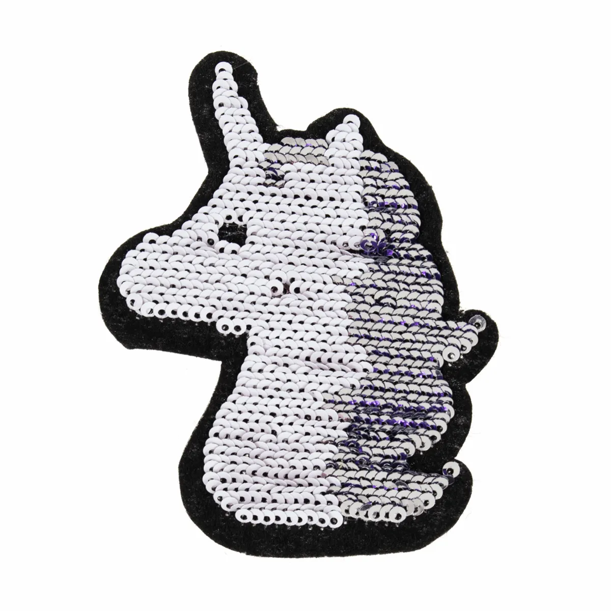 Unicorn Sequin- Iron -On & Sew-On Patch (Flip Sequin Motif)