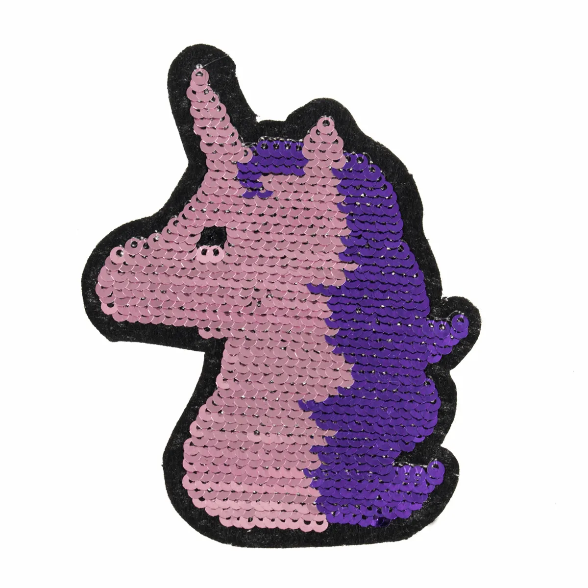 Unicorn Sequin- Iron -On & Sew-On Patch (Flip Sequin Motif)